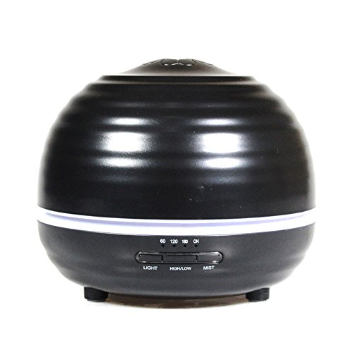 TRADE Power-off Protection Ultrasonic Atomization 300ML Adjustable Spray Mode Humidifier Scented Oil Diffusers Suitable for Bedroom Living Room Office Spa Massage Rooms Yoga (Black) - B071XVR6M6